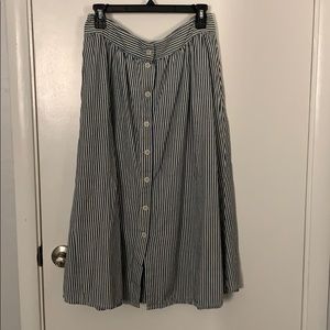 Madewell button front skirt